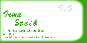 irma steib business card